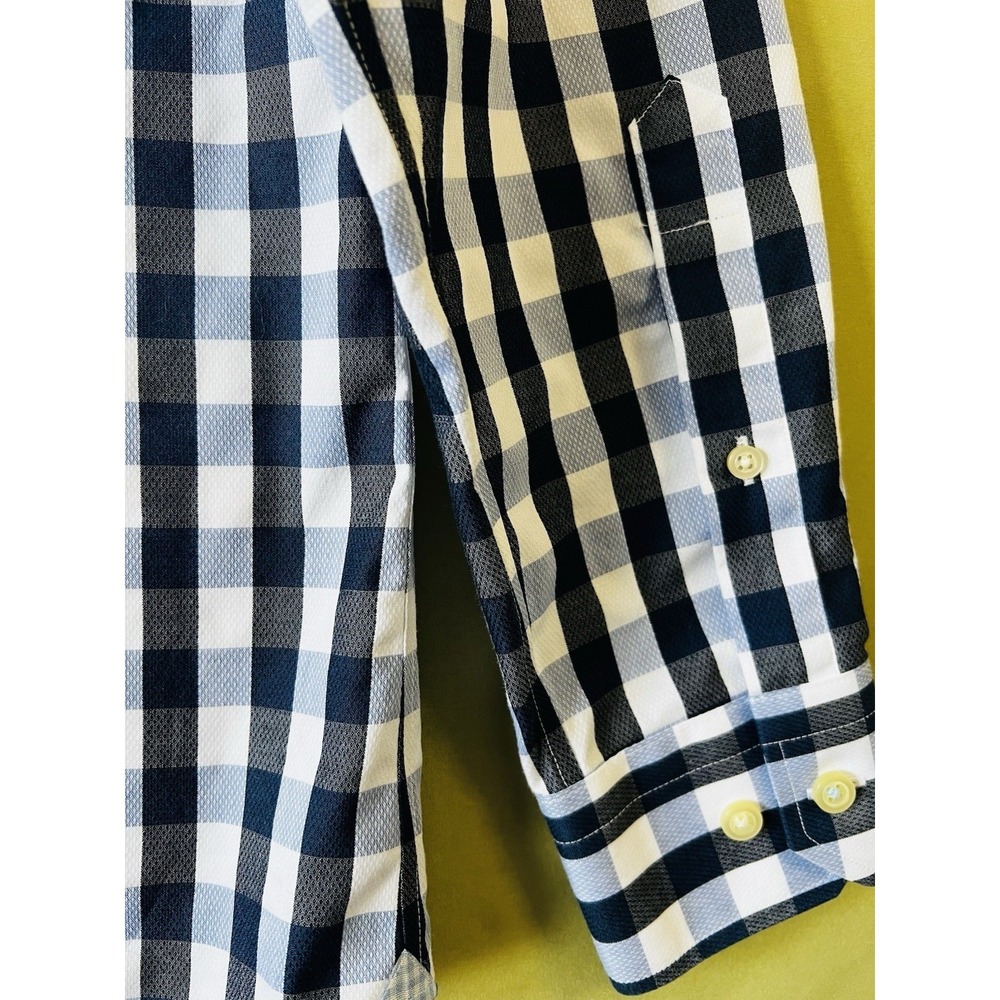Banana Republic Shirt Mens Small Blue Check Plaid Long Sleeve Camden Fit - Picture 8 of 9